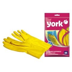 York резиновые перчатки, M цена и информация | Инвентарь для уборки и принадлежности | pigu.lt