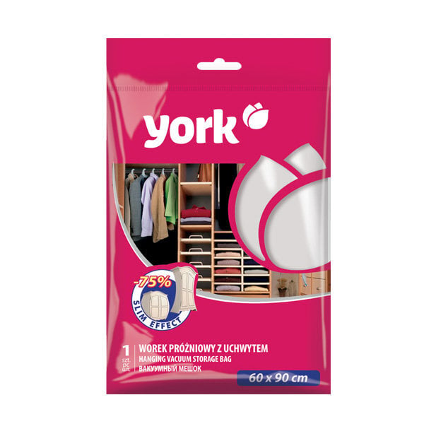 York vakuuminis maišas rūbams, 60x90 cm kaina ir informacija | Pakabos, maišai drabužiams | pigu.lt