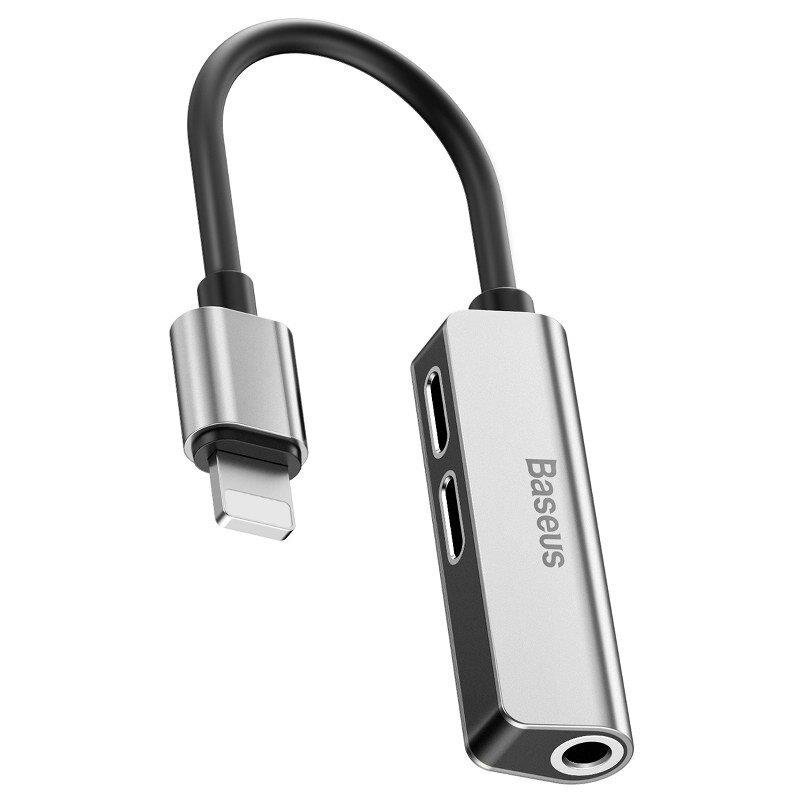 Adapteris Baseus 3-In-1, pilkas CALL52-S1 kaina ir informacija | Adapteriai, USB šakotuvai | pigu.lt