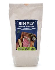 Simply From Nature visų veislių šunims su jautiena, bulvėmis, moliūgais ir petražolėmis 1,2 kg kaina ir informacija | Sausas maistas šunims | pigu.lt