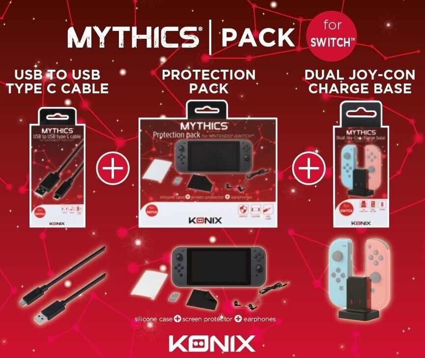 Konix Mythics Pack Switch kaina ir informacija | Žaidimų pultai  | pigu.lt