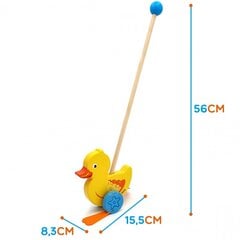 Medinis stumiamas žaislas - Antytė Viga kaina ir informacija | Žaislai kūdikiams | pigu.lt