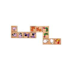 Деревянная игра в домино Viga «Животные», 28 элементов. цена и информация | Настольные игры, головоломки | pigu.lt