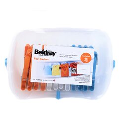 Набор бельевых прищепок с коробкой Beldray, 48 шт. цена и информация | Сушилки для белья и аксессуары | pigu.lt