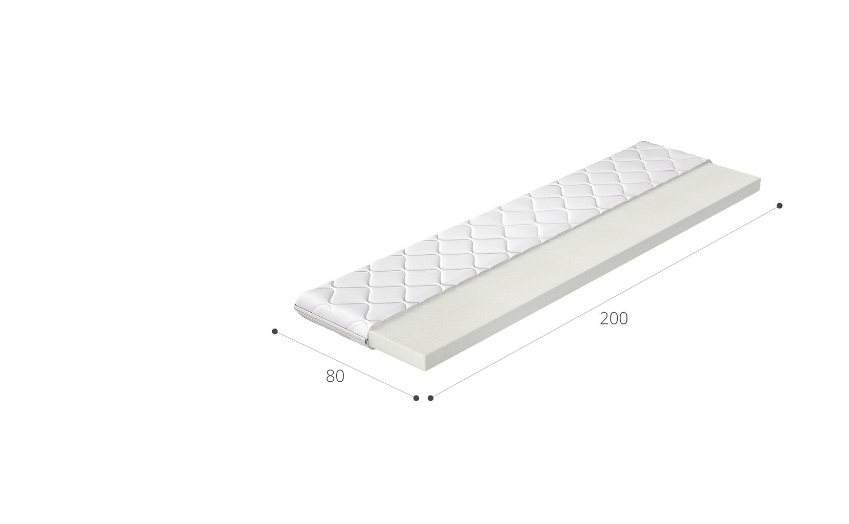 Antčiužinis NORE Topper T25, 80x200 cm kaina ir informacija | Antčiužiniai | pigu.lt