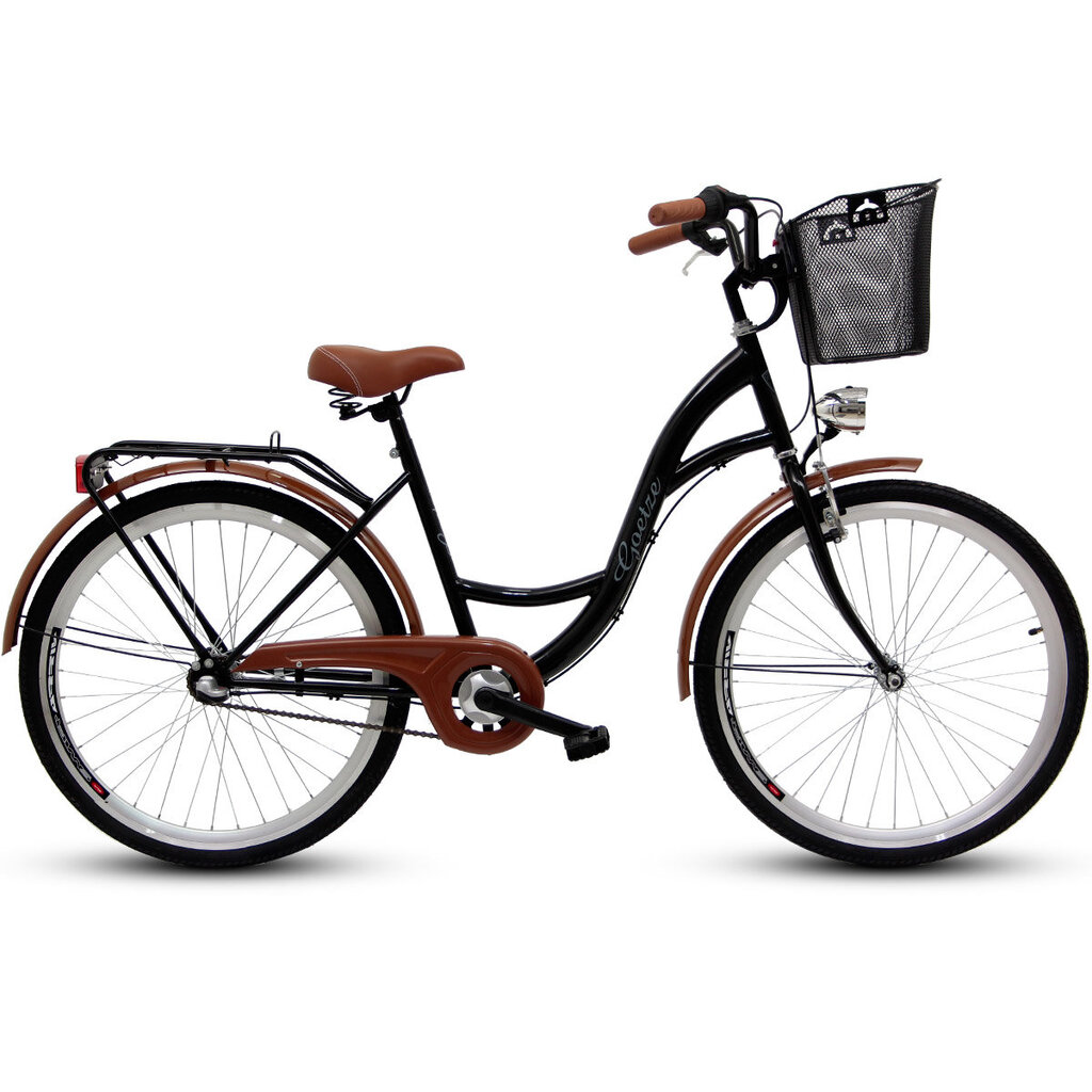 Moteriškas miesto dviratis Goetze Classic Nexus 3 28", juodas/rudas kaina ir informacija | Dviračiai | pigu.lt