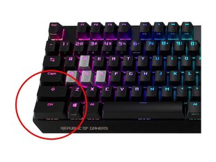 Žaidimų klaviatūra ASUS ROG Strix Scope, Juoda kaina ir informacija | Asus Išoriniai kompiuterių aksesuarai | pigu.lt