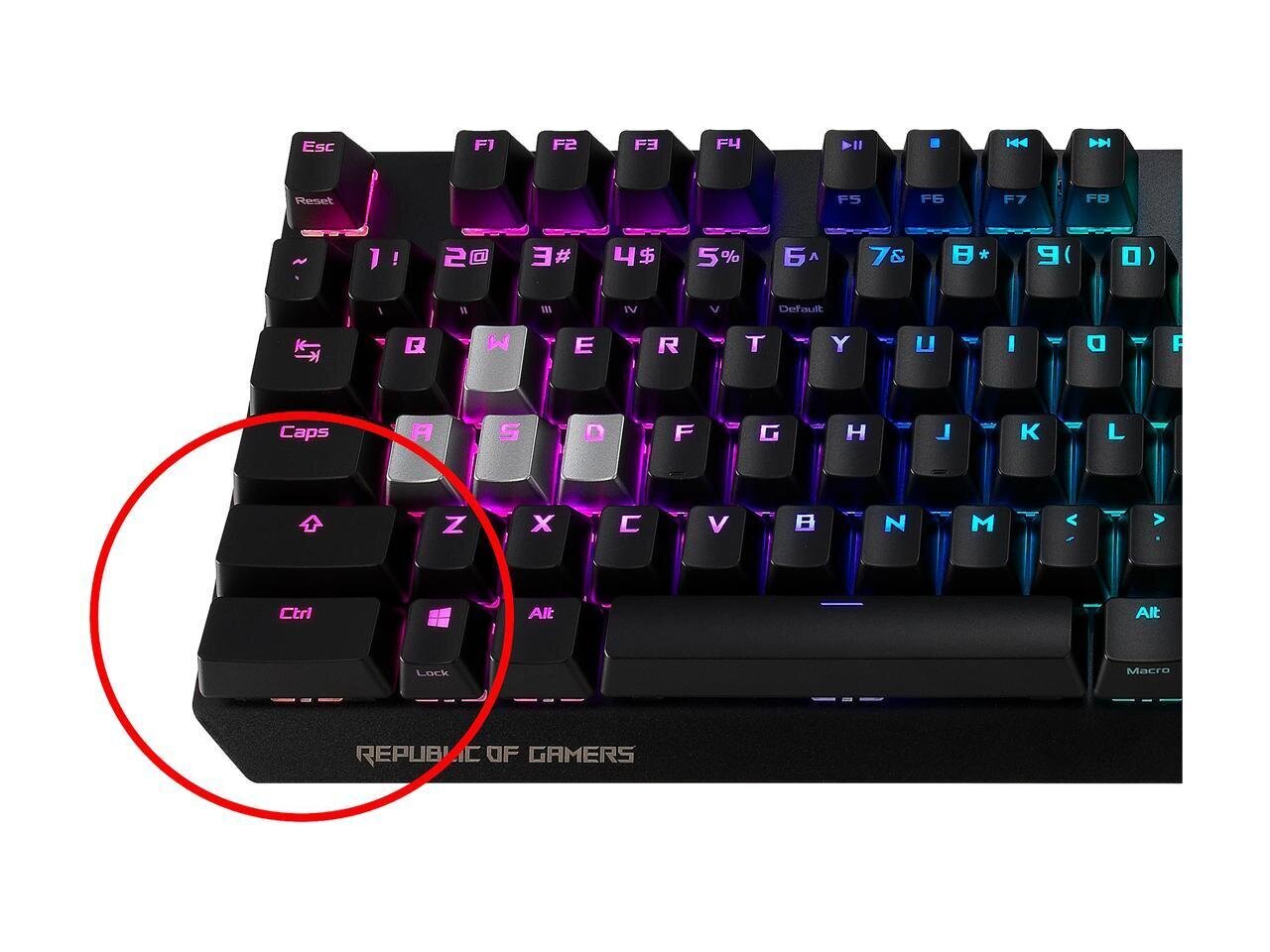 Žaidimų klaviatūra ASUS ROG Strix Scope, Juoda kaina ir informacija | Klaviatūros | pigu.lt