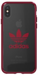 Adidas OR Clear Case Оригинальный Чехол - Бампер для Apple iPhone X / XS Красный (EU Blister) цена и информация | Чехлы для телефонов | pigu.lt