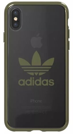 Adidas OR Clear Case - Bumper for Apple iPhone X / XS Green (EU Blister) kaina ir informacija | Telefono dėklai | pigu.lt