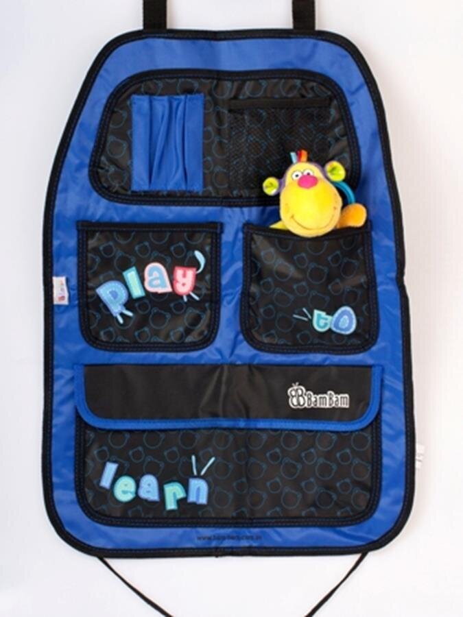 Automobilio sėdynės krepšys – apsauga Zuma Kids, 02, juodas/mėlynas цена и информация | Autokėdučių priedai | pigu.lt