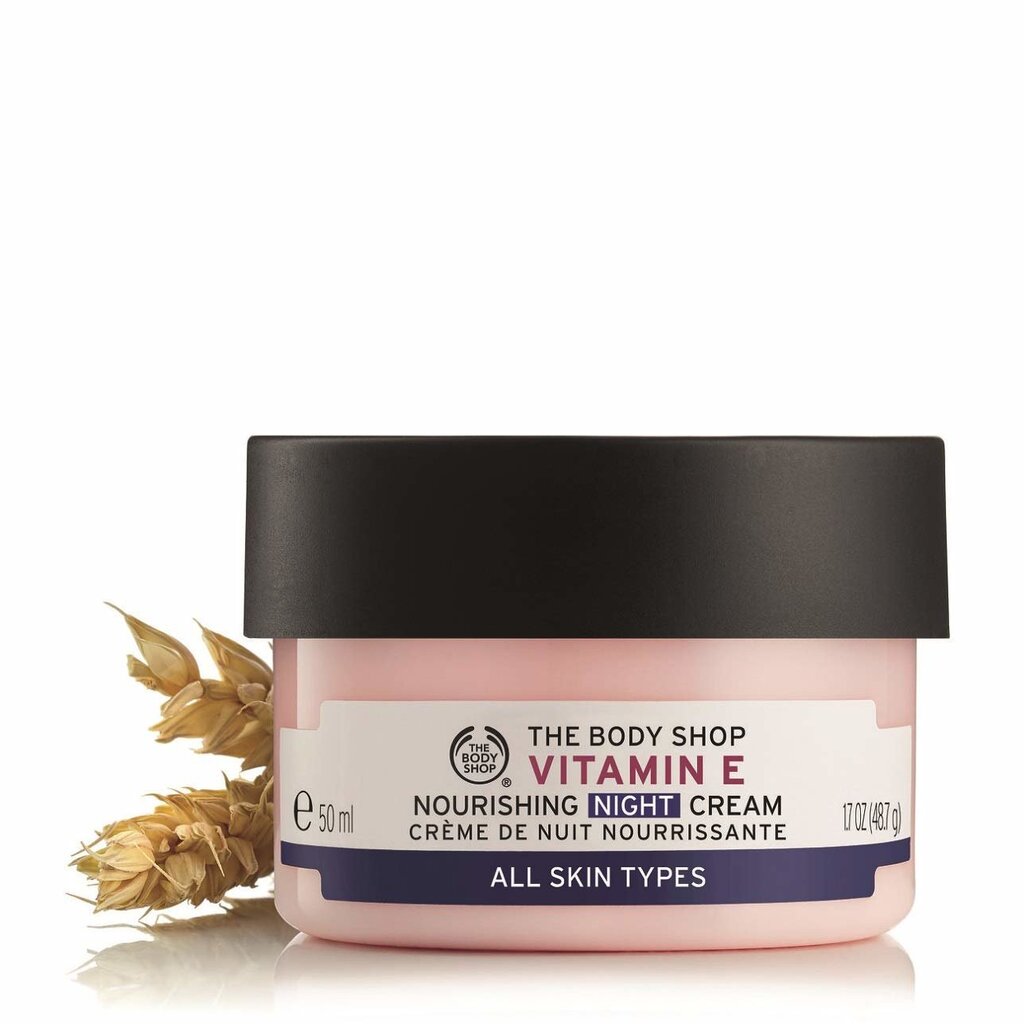 Drėkinamasis naktinis veido kremas The Body Shop Vitamin E Night 50 ml kaina ir informacija | Veido kremai | pigu.lt