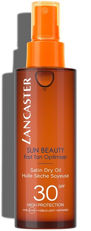 Purškiamas sausas aliejus Lancaster Sun Beauty Body Satin Sheen Oil SPF30 150 ml kaina ir informacija | Kremai nuo saulės | pigu.lt