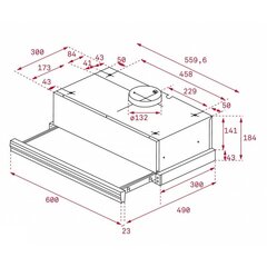 Teka INT 64 plus, черный цена и информация | Вытяжки на кухню | pigu.lt