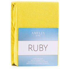 Простынь на резинке AmeliaHome Terry Ruby 80/90x200 см цена и информация | Простыни | pigu.lt