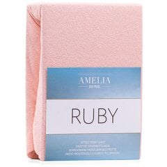 Простынь на резинке AmeliaHome Terry Ruby 80/90x200 см цена и информация | Простыни | pigu.lt