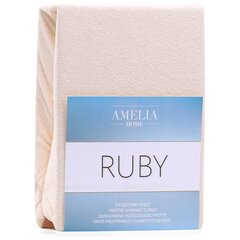 Простынь на резинке AmeliaHome Terry Ruby 80/90x200 см цена и информация | Простыни | pigu.lt