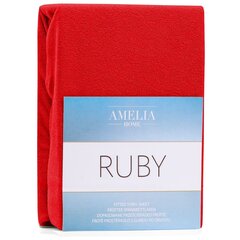 Простынь на резинке AmeliaHome Terry Ruby 80/90x200 см цена и информация | Простыни | pigu.lt