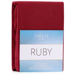 Простынь на резинке AmeliaHome Terry Ruby 80/90x200 см цена и информация | Простыни | pigu.lt