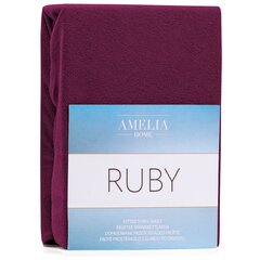 Простынь на резинке AmeliaHome Terry Ruby 80/90x200 см цена и информация | Простыни | pigu.lt