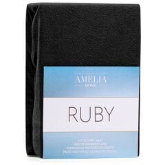 AmeliaHome frotinė paklodė su guma Ruby, 90x200 cm kaina ir informacija | Paklodės | pigu.lt