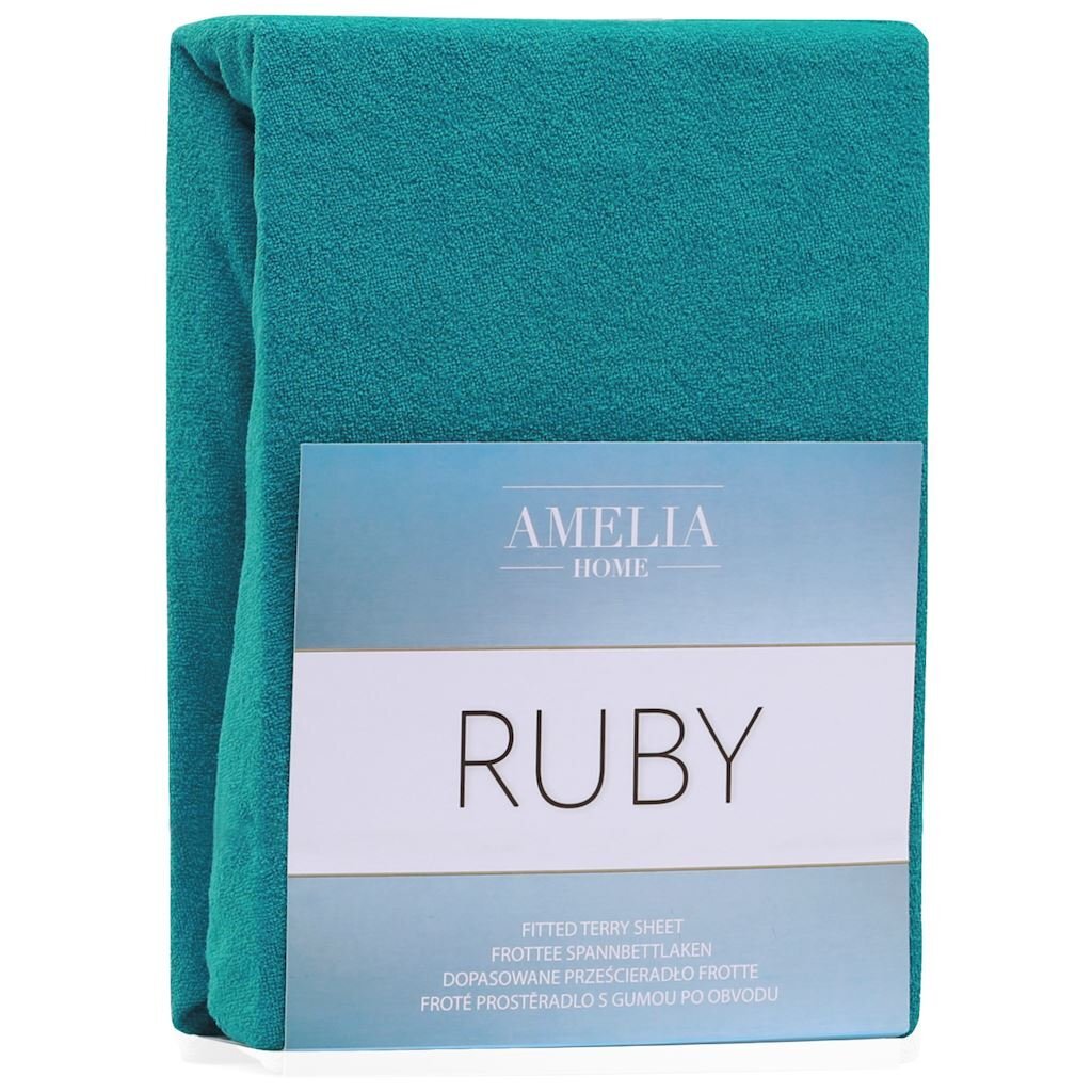 AmeliaHome frotinė paklodė su guma Ruby, 160x200 cm цена и информация | Paklodės | pigu.lt