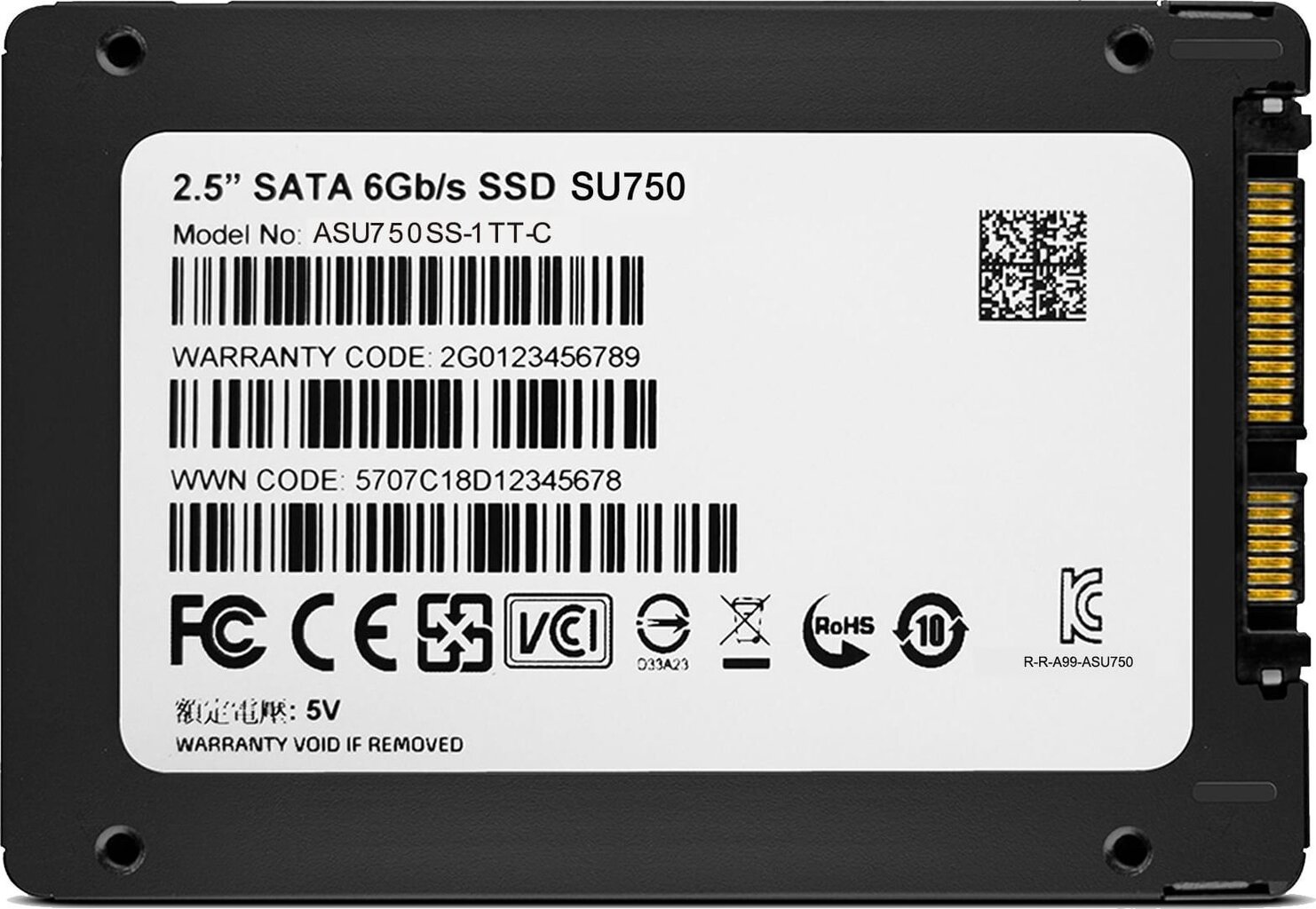 AData ASU750SS-1TT-C цена и информация | Vidiniai kietieji diskai (HDD, SSD, Hybrid) | pigu.lt