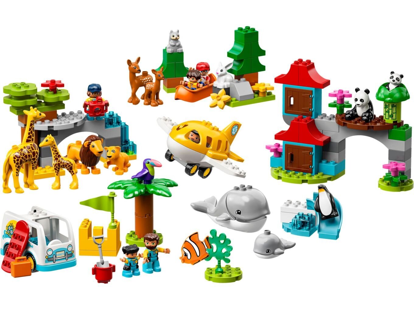 10907 LEGO® DUPLO Pasaulio gyvūnai kaina ir informacija | Konstruktoriai ir kaladėlės | pigu.lt