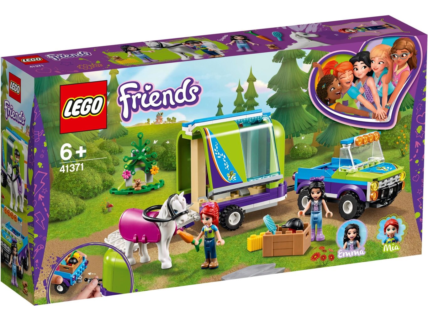 41371 LEGO® Friends Mia žirgo priekaba kaina ir informacija | Konstruktoriai ir kaladėlės | pigu.lt