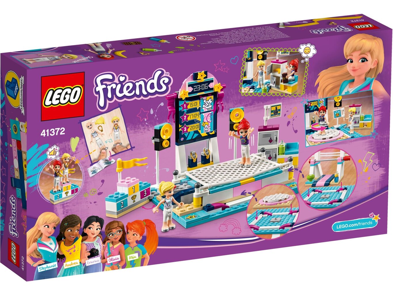 41372 LEGO® Friends Stephanie gimnastikos pasirodymas kaina ir informacija | Konstruktoriai ir kaladėlės | pigu.lt