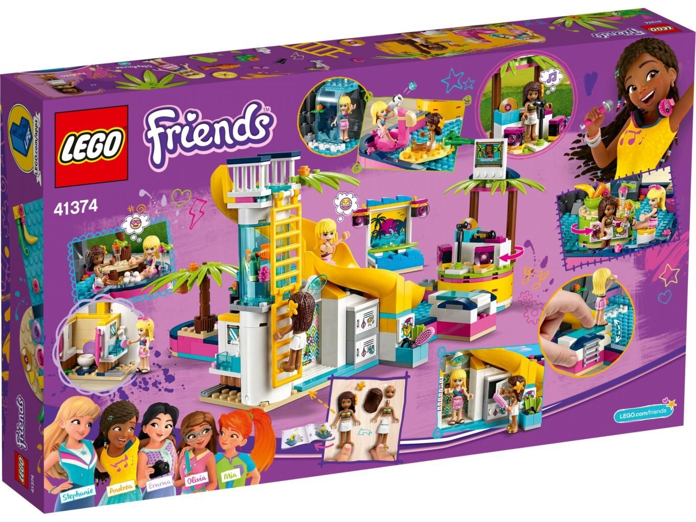 41374 LEGO® Friends Andrea vakarėlis prie baseino kaina ir informacija | Konstruktoriai ir kaladėlės | pigu.lt