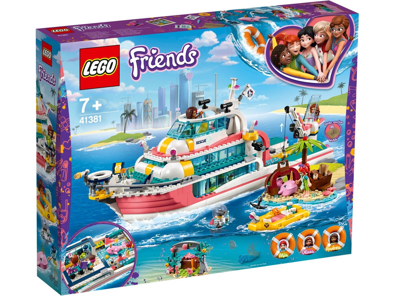 41381 LEGO® Friends Gelbėjimo kateris kaina ir informacija | Konstruktoriai ir kaladėlės | pigu.lt