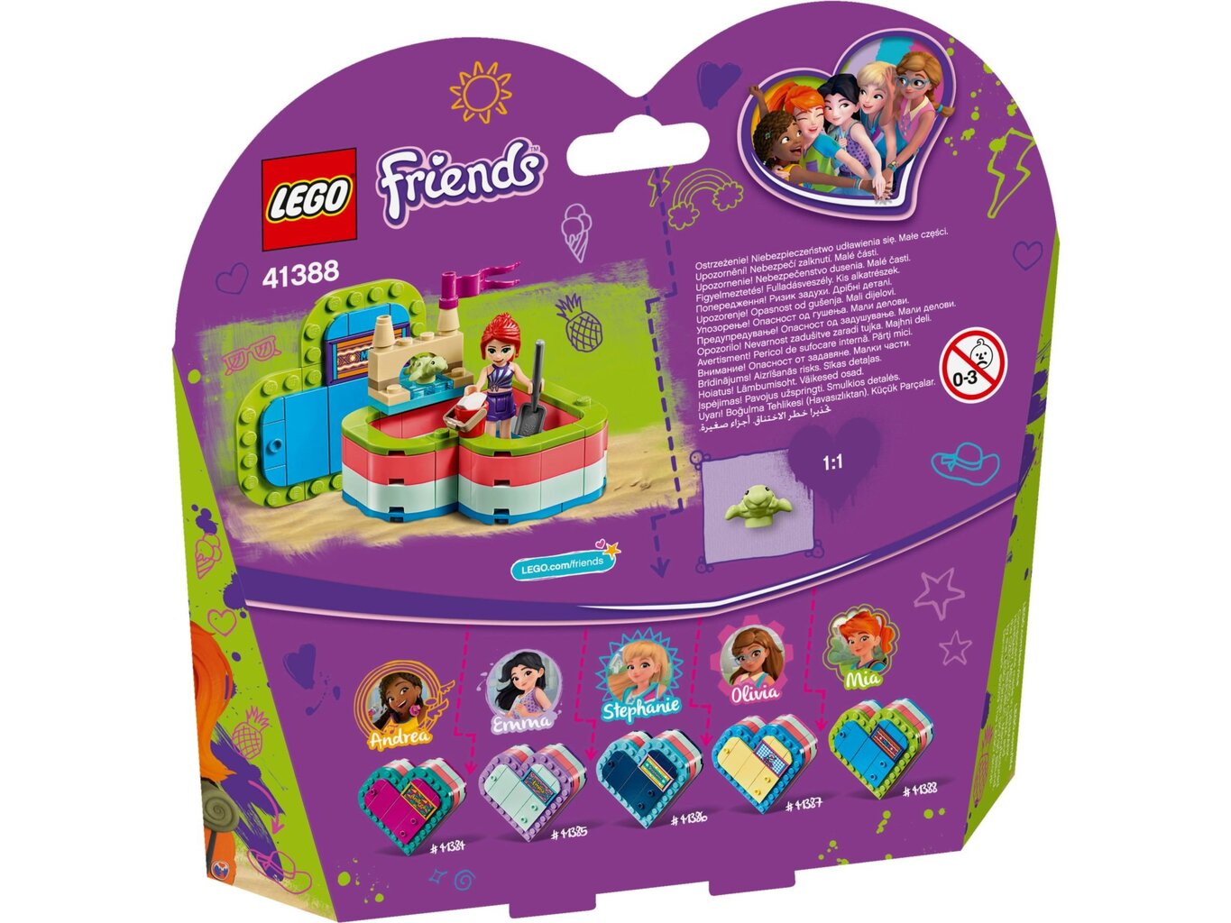 41388 LEGO® Friends Mia vasarinė širdelės formos dėžutė kaina ir informacija | Konstruktoriai ir kaladėlės | pigu.lt