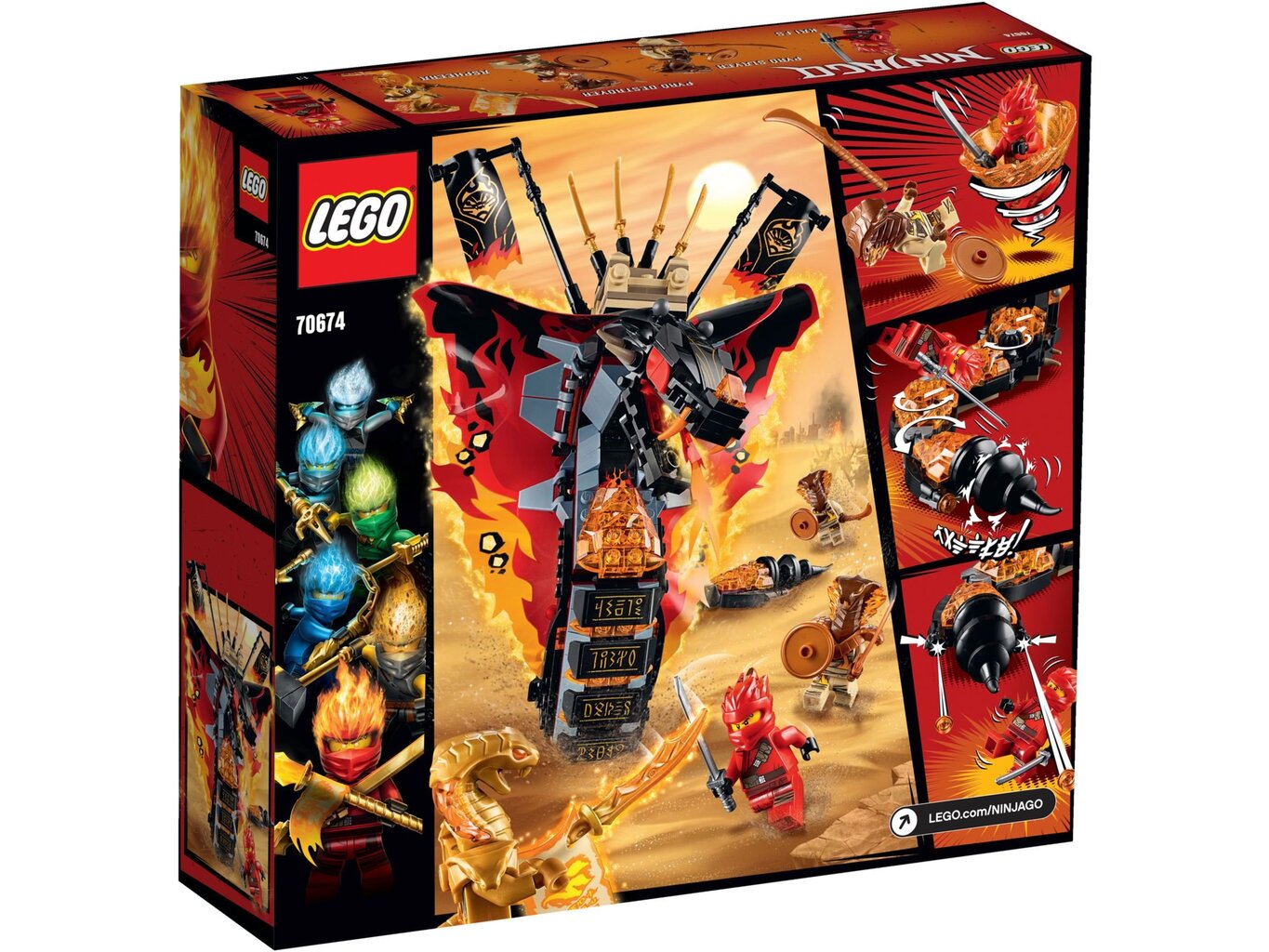 70674 LEGO® NINJAGO Ugninė iltis kaina ir informacija | Konstruktoriai ir kaladėlės | pigu.lt