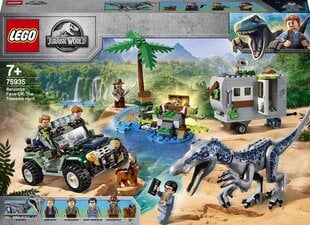 75935 LEGO® Jurassic World Поединок с бариониксом Поиск сокровищ цена и информация | Конструкторы и кубики | pigu.lt