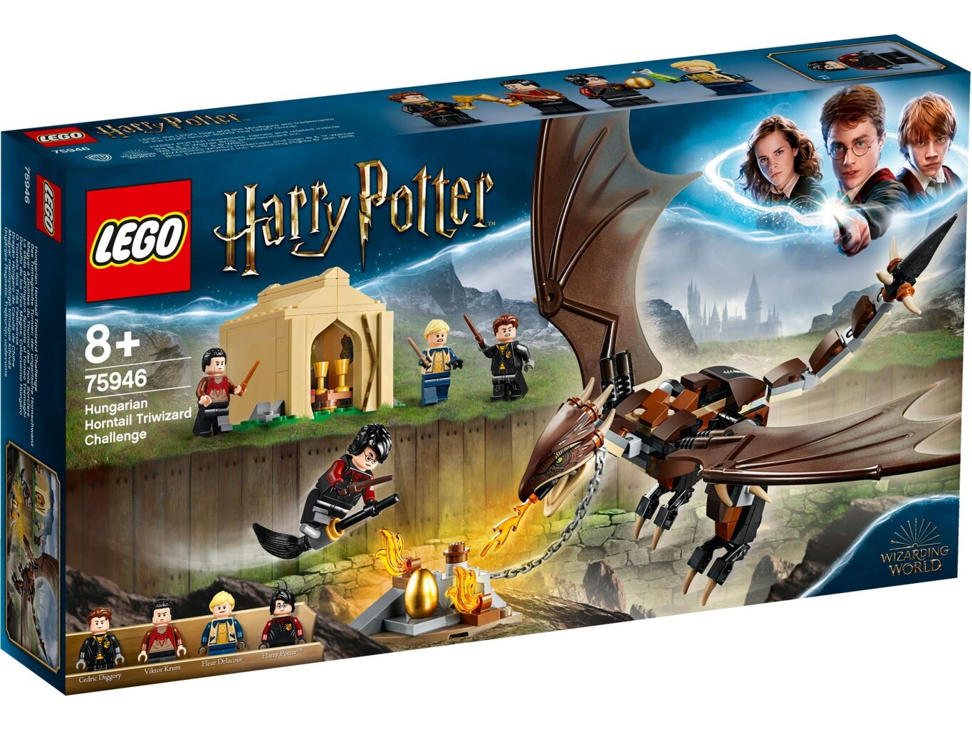 75946 LEGO® Harry Potter Vengrijos ragauodegio burtų trikovės iššūkis kaina ir informacija | Konstruktoriai ir kaladėlės | pigu.lt