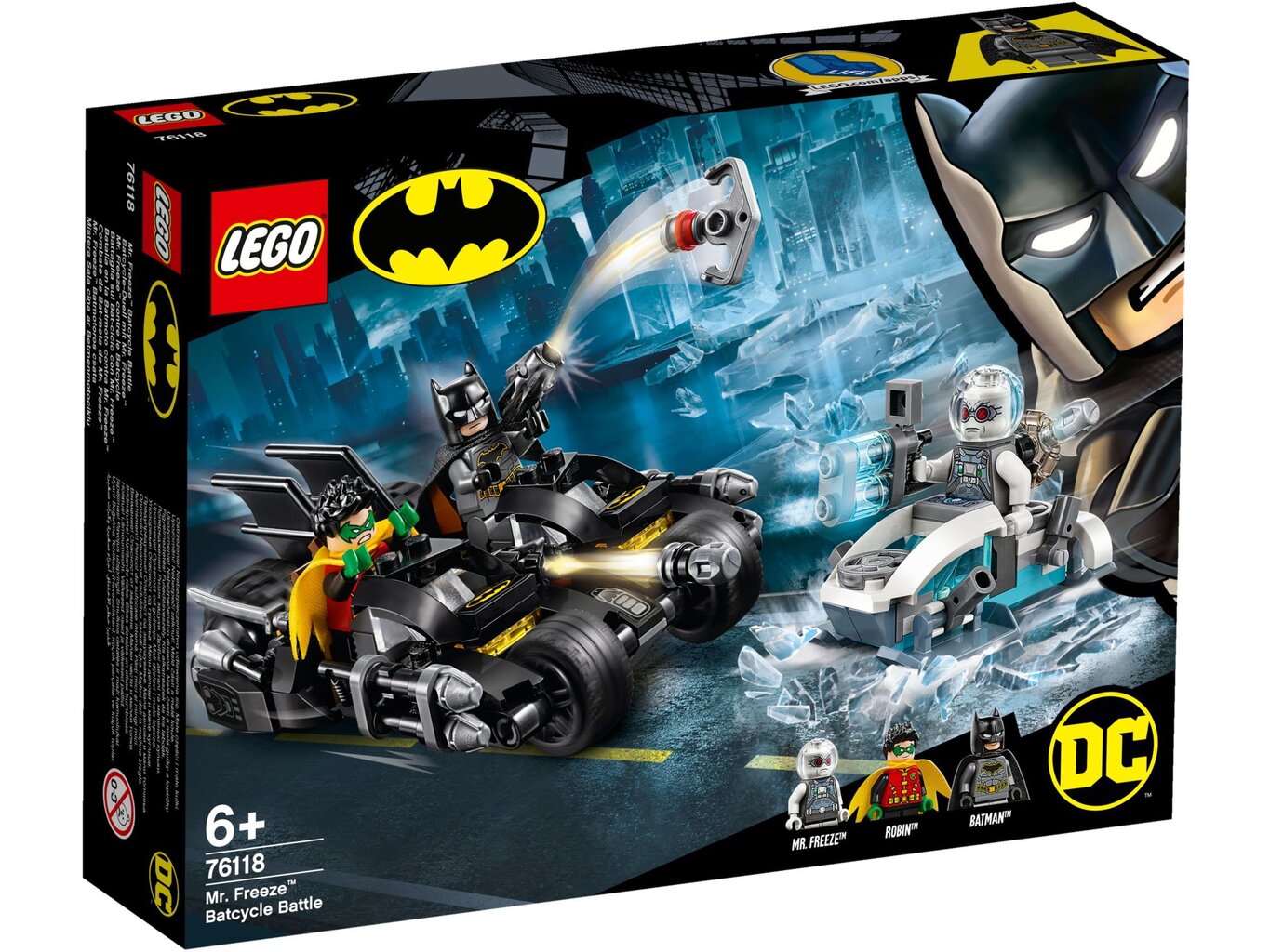 76118 LEGO® Super Heroes Betmeno motociklo kova kaina ir informacija | Konstruktoriai ir kaladėlės | pigu.lt