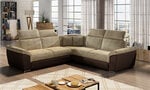 Универсальный угловой диван Federico G, коричневый