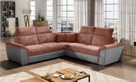 Универсальный угловой диван Federico, розовый/серый