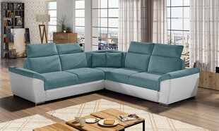Универсальный угловой диван Federico, зеленый/белый цена и информация | Угловые диваны | pigu.lt