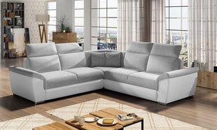 Универсальный угловой диван Federico, светло-серый/белый цена и информация | Угловые диваны | pigu.lt