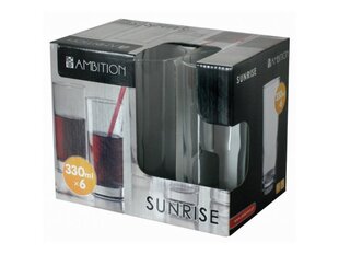 Stiklinių rinkinys AMBITION Sunrise, 330 ml kaina ir informacija | Taurės, puodeliai, ąsočiai | pigu.lt
