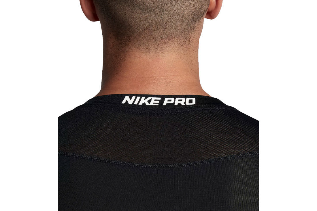 Sportiniai marškinėliai ilgomis rankovėmis vyrams Nike Pro Top Compression Longsleeve 838077 010, juodi kaina ir informacija | Sportinė apranga vyrams | pigu.lt