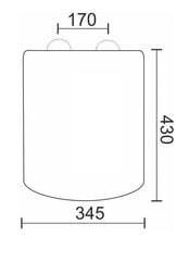 Lėtai nusileidžiantis klozeto dangtis Kerra Kleopatra kaina ir informacija | Kerra Santechnika, remontas, šildymas | pigu.lt
