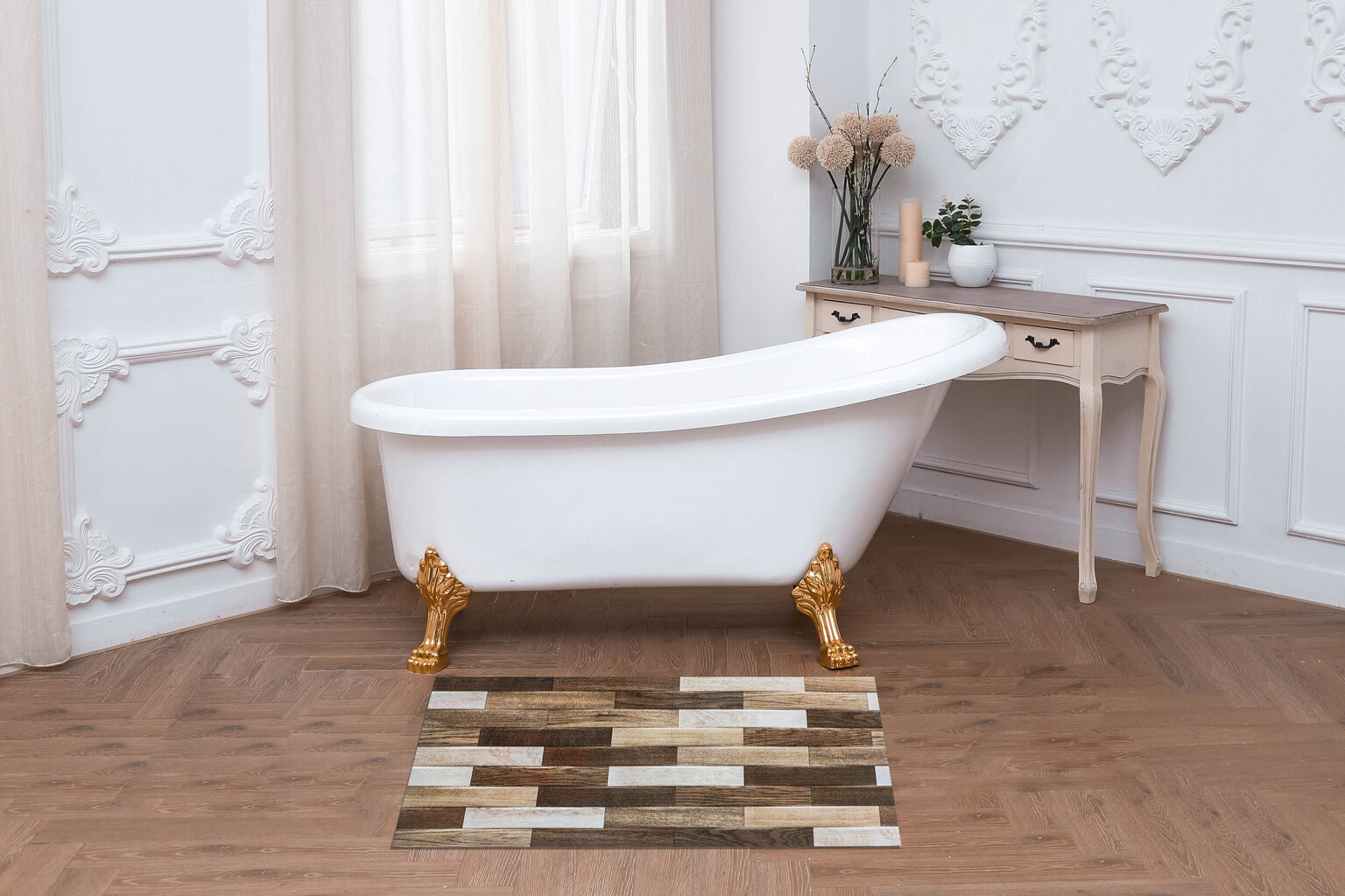 Vonios kilimėlis "Benedomo" 50x80 cm, memory foam цена и информация | Vonios kambario aksesuarai | pigu.lt