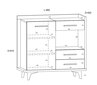 Komoda Meblocross Box 01 1D3S, ąžuolo/baltos spalvos цена и информация | Komodos | pigu.lt