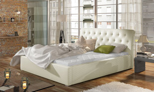 Кровать Milano MD, 180x200 см, кремовая цена и информация | Кровати | pigu.lt