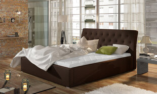 Кровать Milano MTP, 180x200 см, искусственная кожа, коричневая цена и информация | Кровати | pigu.lt