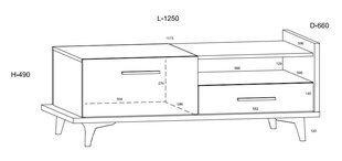 Журнальный столик Meblocross Box 03 2D2S, коричневый / белый цена и информация | Журнальные столы | pigu.lt