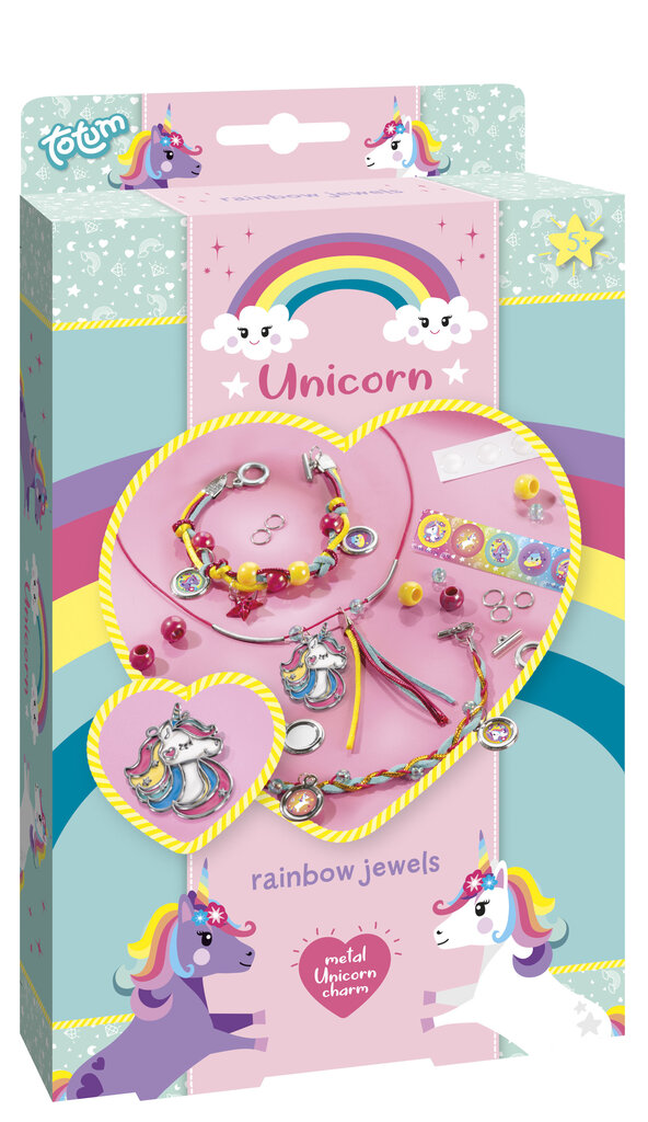 Kūrybinis rinkinys TOTUM Unicorn Rainbow Jewellery, 071063 цена и информация | Lavinamieji žaislai | pigu.lt